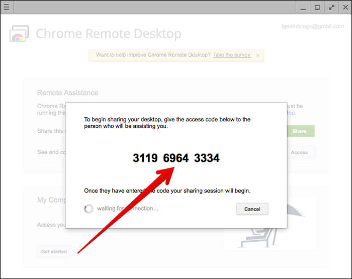 remote desktop mac code
