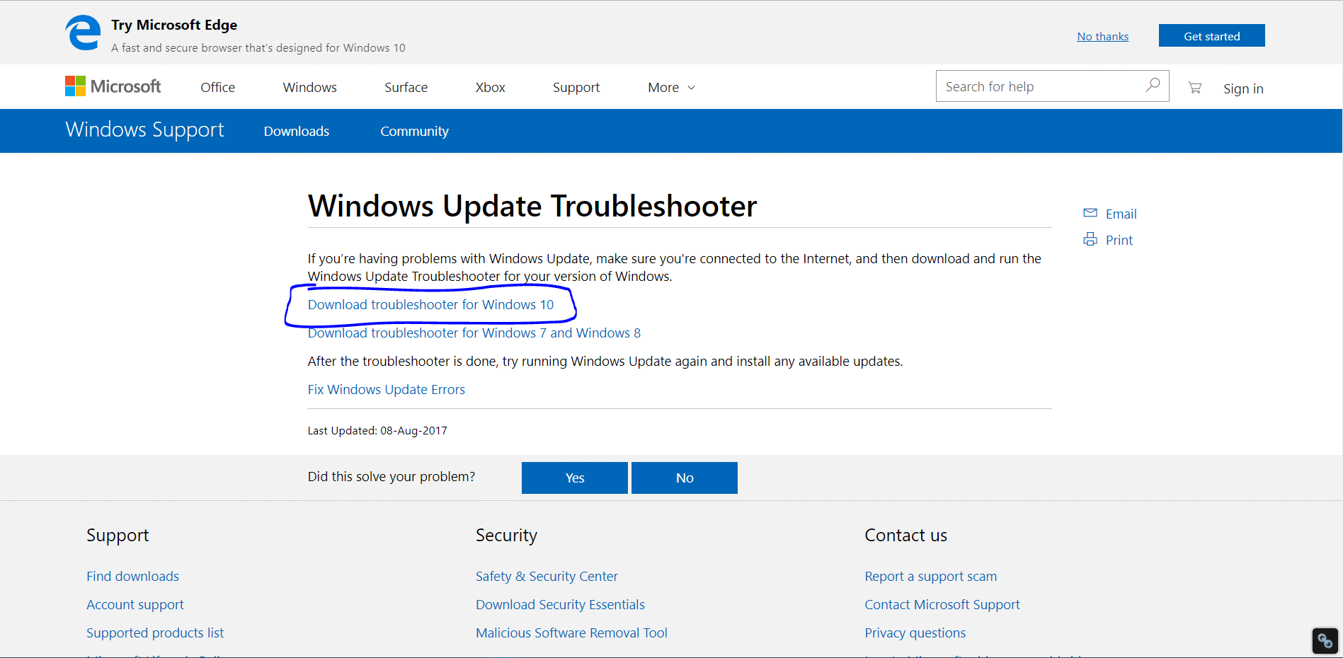 Windows Update Troubleshooter Download