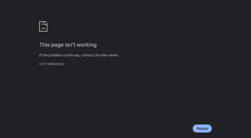 Make a DigitalOcean droplet accept web traffic only from Cloudflare, and fix Error 522 Cloudflare Chrome error page: This page isn’t working. If the problem continues, contact the site owner. HTTP ERROR 522