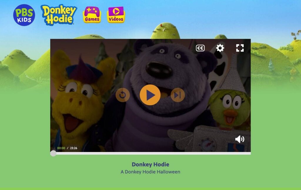 Watch cartoons online free: the legal sites that played for us in 2026 List pbskids.org playing a full Donkey Hodie episode in Chrome with no sign-in
